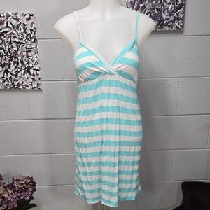 Ocean Drive Mint & White Striped V-Neck Sleep Chemise